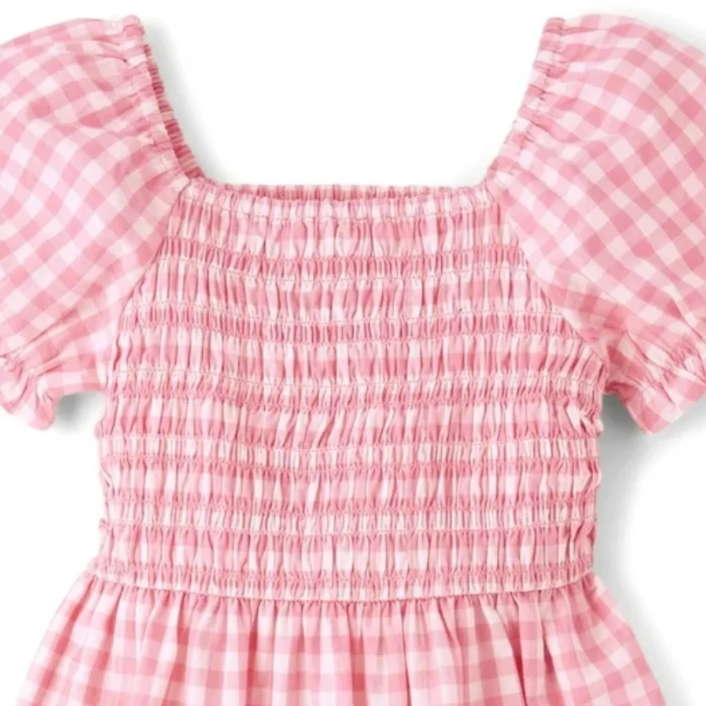 The Children’s Place Girls Pink Plaid Dress Size XXL (16) NWT